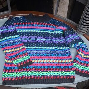 Vintage Aderro Colorful Patterned Men's Sweater